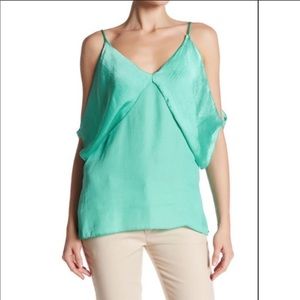 The Vanity Room Navy Open Shoulder Blouse LG